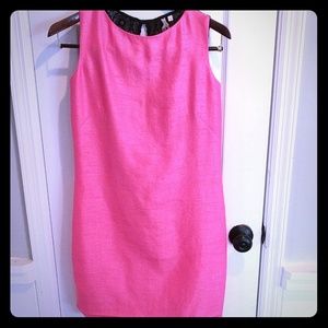 Rachel Roy mini hot pink dress lace w/ zipper back